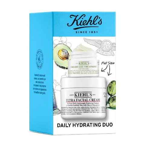 Kiehl s高保湿面霜&牛油果眼霜套装