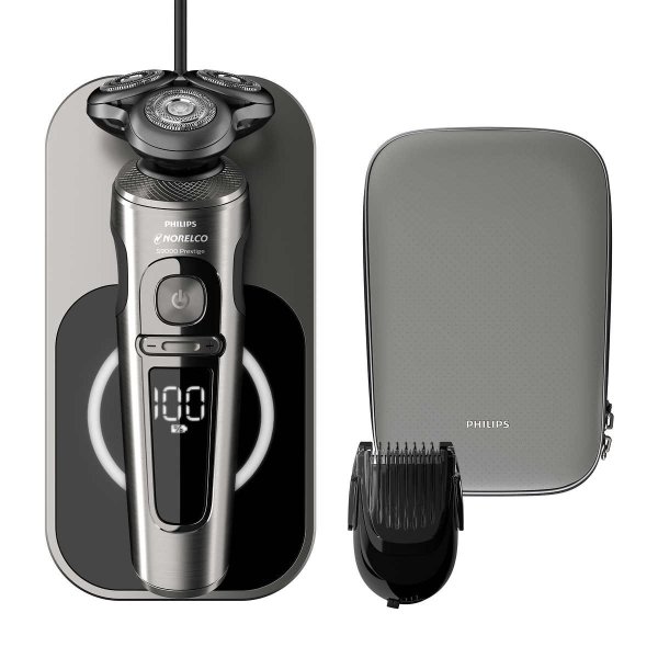 Norelco Wet & Dry Electric Shaver with Qi charging pad