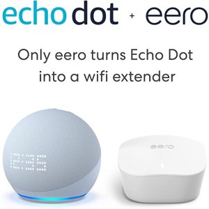 AmazonAll-New Echo Dot 5代 闹钟版 + Eero Wifi