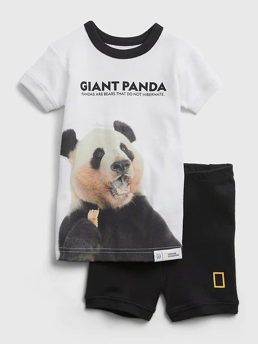babyGap | National Geographic Giant Panda Graphic 100% Organic Cotton PJ Set