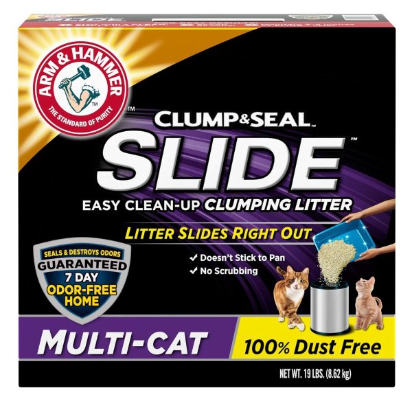 Slide Multi-Cat Easy Clean-Up Litter, 19 lb