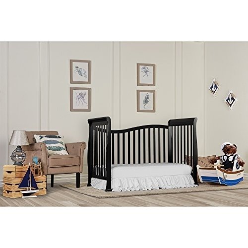 Violet 7 in 1 Convertible Life Style Crib, Black