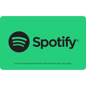 Spotify $10礼卡