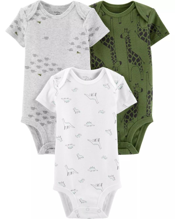 3-Pack Certified Organic Cotton Bodysuits3-Pack Certified Organic Cotton Bodysuits