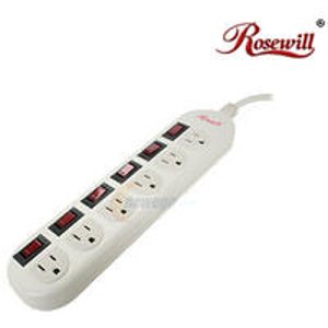 Rosewill RPS-200 Individual Switched 6 Outlets Power Strip 