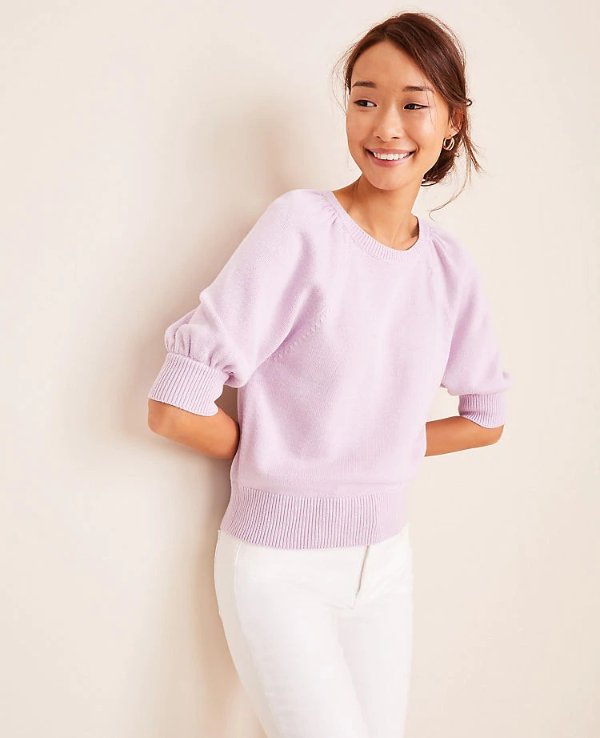 Puff Sleeve Sweater | Ann Taylor
