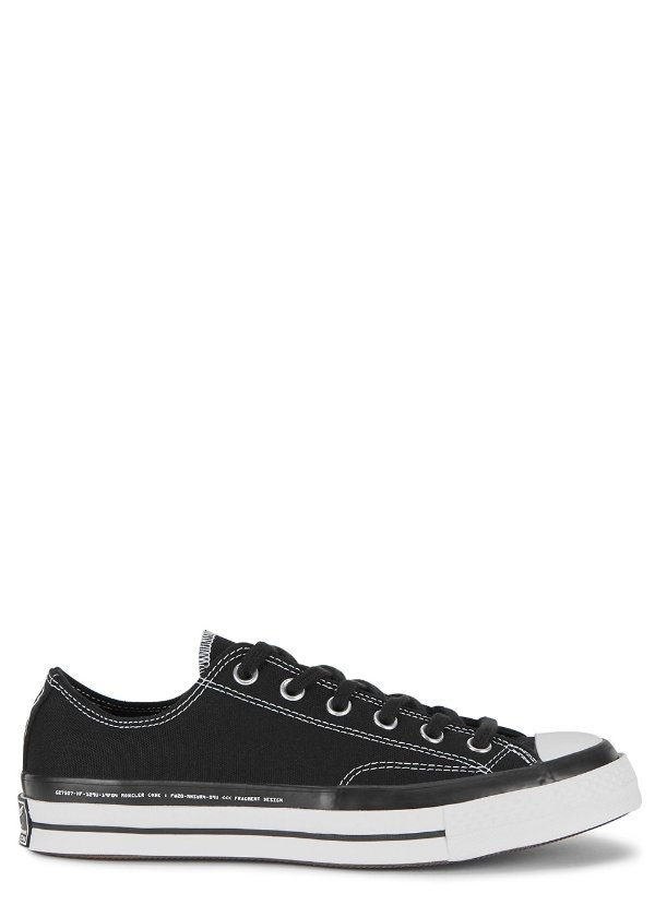 X 7 Moncler Fragment Fraylor black canvas sneakers