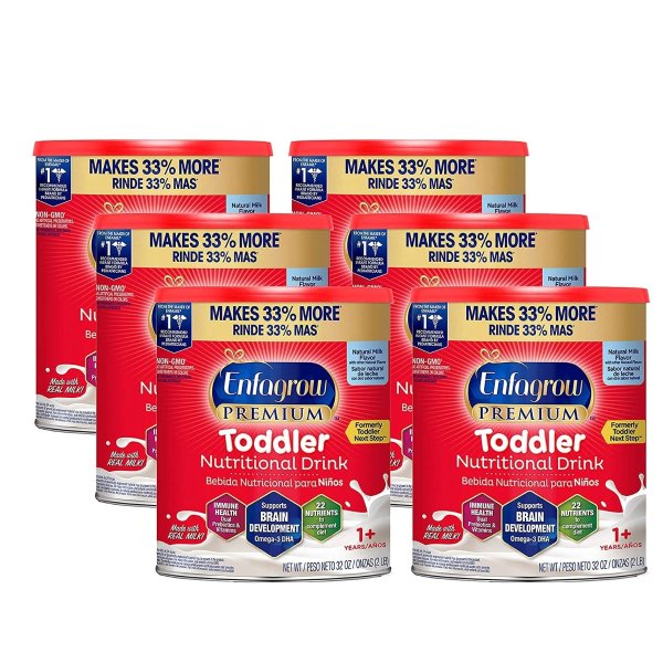 PREMIUM Toddler Next Step Natural Milk Powder, 32 Ounce Can, Pack of 6 (package may vary ) @ Amazon