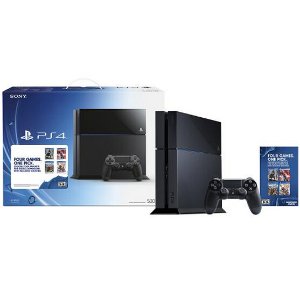 Sony - PlayStation 4 500GB+4个游戏套装