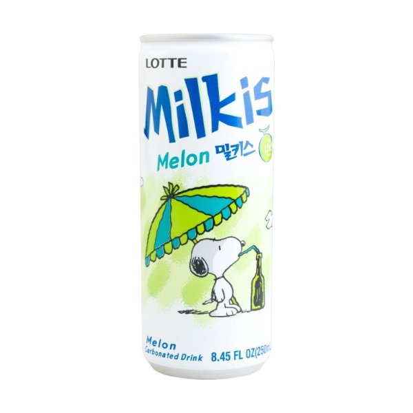 LOTTE乐天 牛奶苏打水碳酸饮料 甜瓜味 250ml