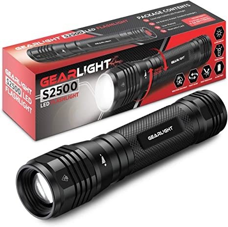 S2500 LED Flashlight - Extremely Bright, Powerful Tactical Flashlights with High Lumens for Camping, Emergency & Everyday Use