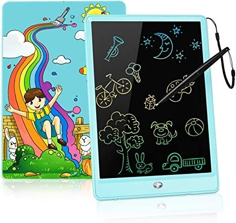 GRINETH LCD Writing Tablet ,10 inch Colorful Doodle Board ,Educational Gifts Toys for Boys (Blue)
