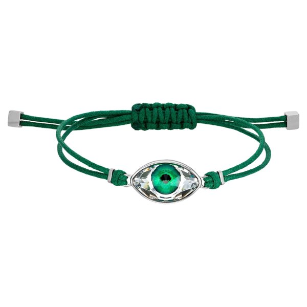 Power Collection Evil Eye bracelet, Evil eye, Medium, Green, Stainless steel by