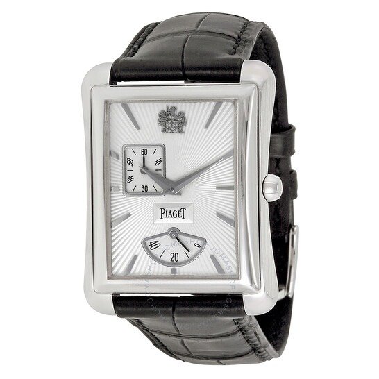 Black Tie Emperador Silver Dial Black Leather Watch G0A33069