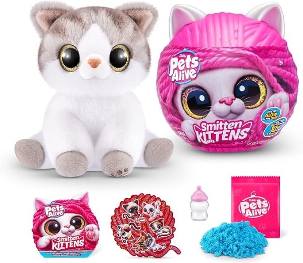 Pets Alive Smitten Kittens Surprise (Scottishfold Alli) by ZURU Nurture Play Soft Toy Unboxing Adopt Interactive 10 Sounds