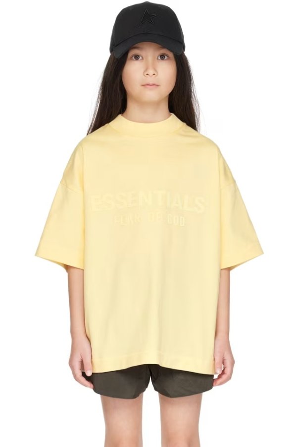 Kids Yellow Crewneck T-Shirt