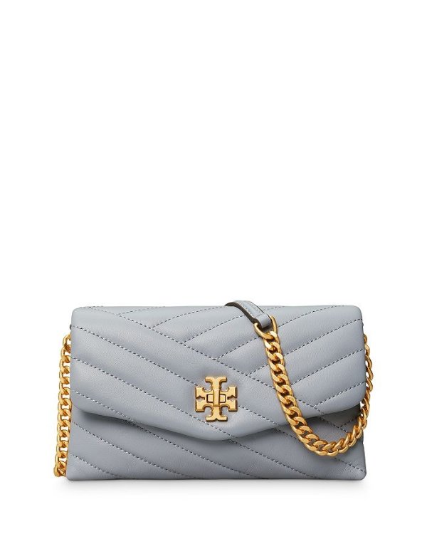 Kira Chevron Quilted Leather Chain Wallet