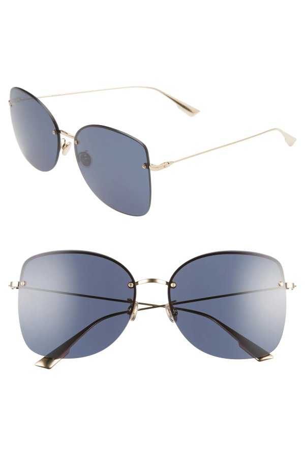 Stell 62mm Special Fit Oversize Rimless Sunglasses
