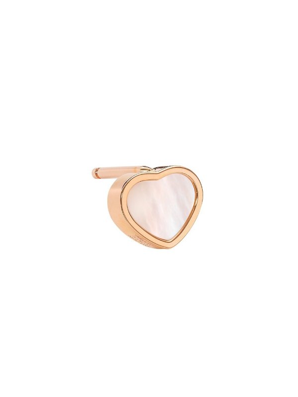 My Happy Hearts 18K Rose Gold & Mother-Of-Pearl Stud Earring
