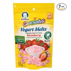 Gerber Graduates Yogurt Melts, Strawberry, 1 Ounce (Pack of 7)
