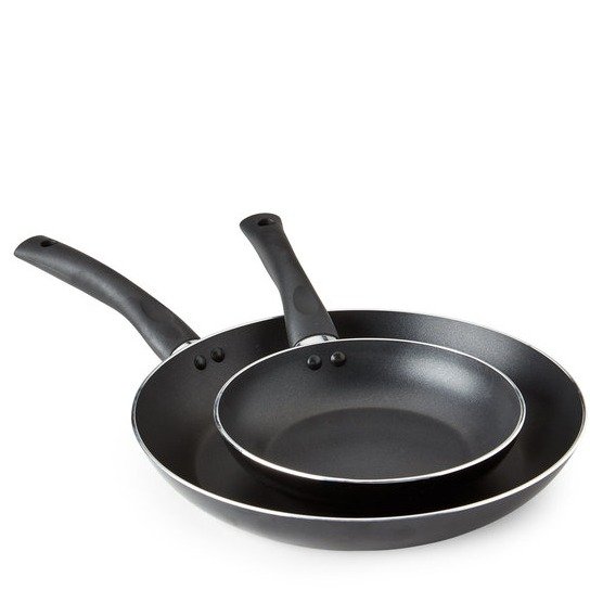 Black Aluminum Fry Pan Set