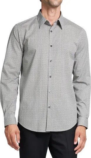 Irving Mini Scale Print Button Up Shirt