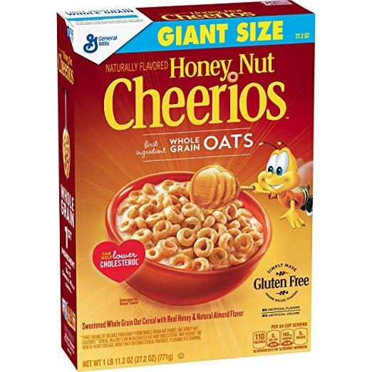 Honey Nut Cheerios Naturally Flavored Sweetened Whole Grain Oat Cereal, 27.2 Ounce