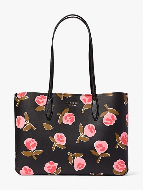all day ditsy rose large tote