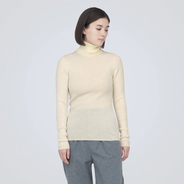 Women's Washable Ribbed Turtleneck Sweater