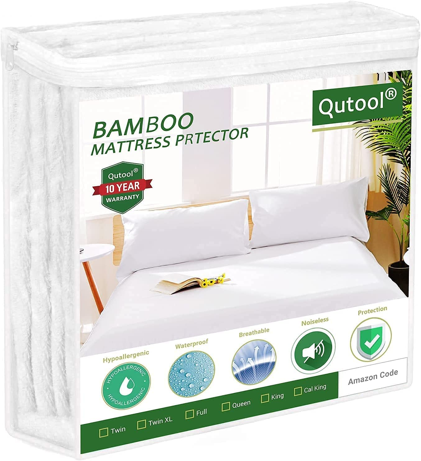 40% OFF 毛巾布防水床笠，含竹纤维透气柔软， 超低价