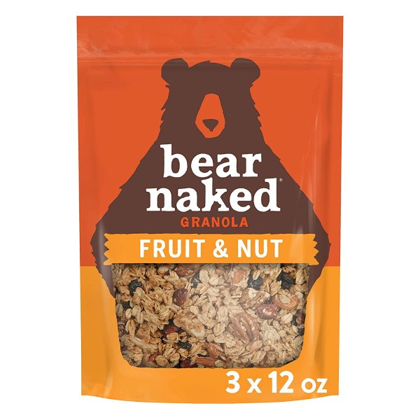 Bear Naked 天然谷物果干麦片 12oz 3包
