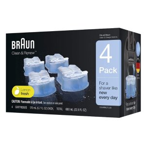 Braun Clean & Renew Refill Cartridges CCR, 4 Count