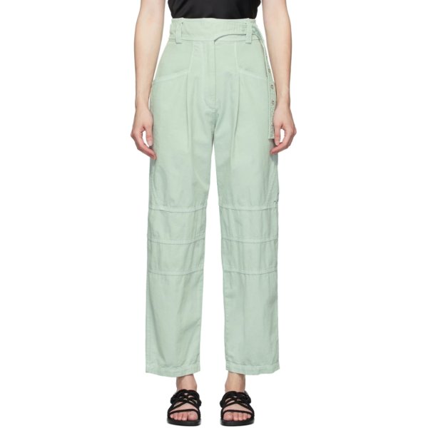 Green Garment-Dyed Trousers