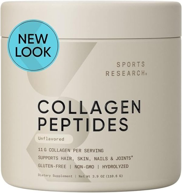 Collagen Peptides - Hydrolyzed Type 1 & 3 Collagen Powder Protein Supplement for Healthy Skin, Nails, & Joints - Easy Mixing Vital Nutrients & Proteins, Collagen for Women & Men