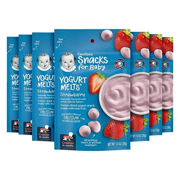 Yogurt Melts, Strawberry & Mixed Berry, 8 Count