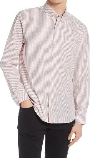 Slim Fit Stripe Button-Down Shirt