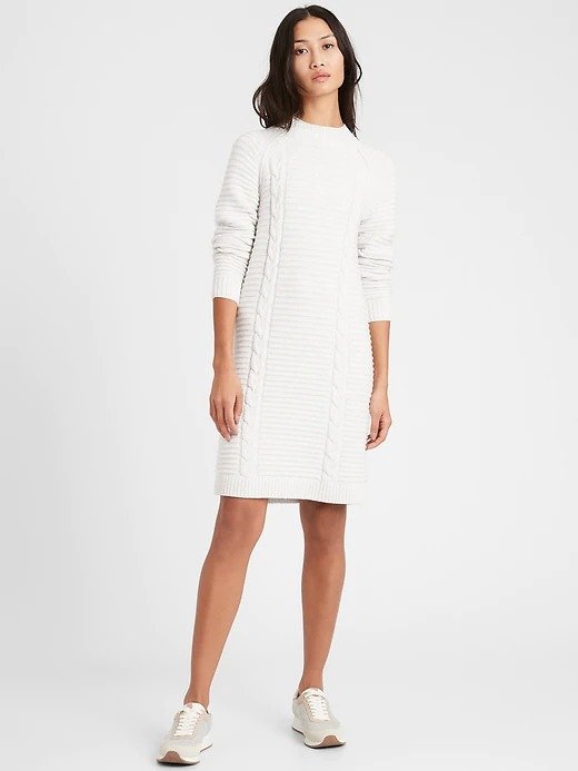 Cable-Knit Sweater Dress