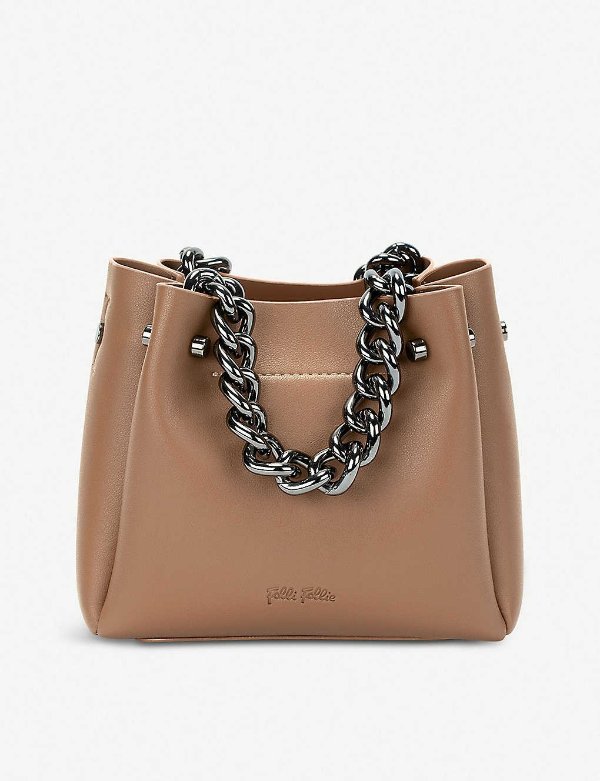 City Vibes faux-leather top-handle bag