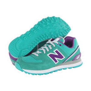 New Balance经典WL574复古跑鞋（蓝绿色或紫色可选）