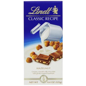 Lindt Classic Recipes Milk Chocolate with Hazelnuts, 4.4-Ounce Packages (Pack of 12)