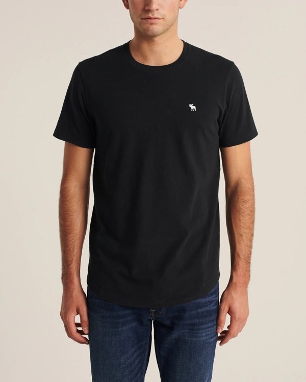 Mens Curved Hem Icon Tee | Mens 60% Off Select Styles | Abercrombie.com
