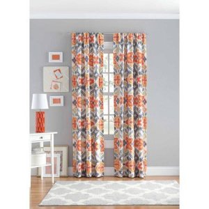 Your Zone Ikat Polyester Curtain Panel (2 colors)