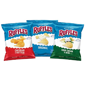 白菜价：Ruffles 土豆薯片 三种口味 1oz 40袋