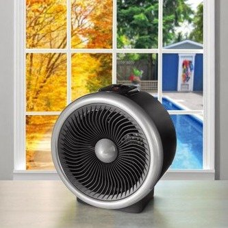 2 in 1 Portable Heater Fan, 900-1500W, Indoor, Black