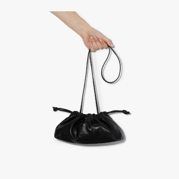 black 1.1 drawstring leather mini bag