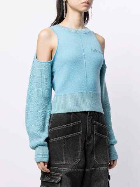 open-shoulder sweater