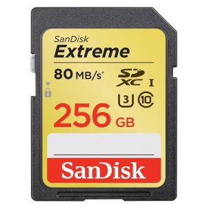 SanDisk Extreme 256GB U3/UHS-I SDXC with 4K Ultra HD, Up to 80MB/s Read;60MB/s Write- SDSDXN-256G-G46[Newest Version]