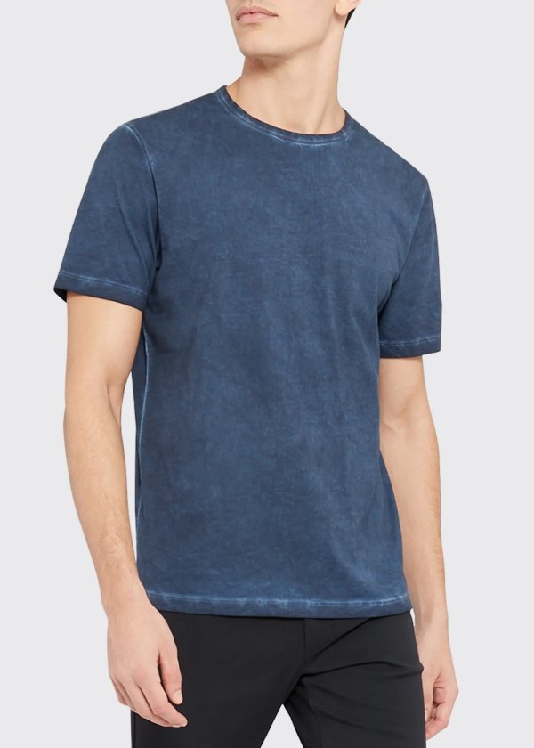 Men's Precise Solid Cotton Short-Sleeve Shirt