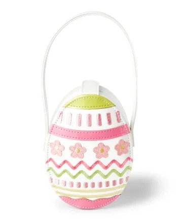 Girls Faux Patent Leather Easter Egg Bag - Garden Party