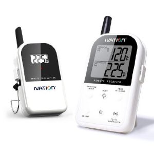 Ivation Long Range Wireless Thermometer - Dual Probe - Remote BBQ, Smoker, Grill, Oven, Meat Thermometer - Monitors Food From Up To 300 Feet Away